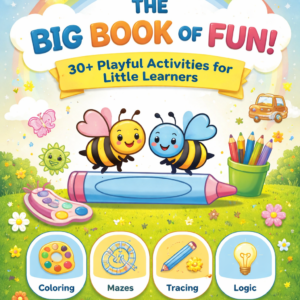 MastiBee 30 Pages Fun Learning Book for Kids (Ages 3–7)