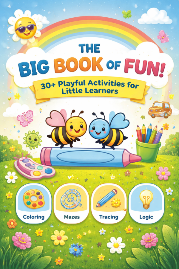 MastiBee 30 Pages Fun Learning Book for Kids (Ages 3–7)