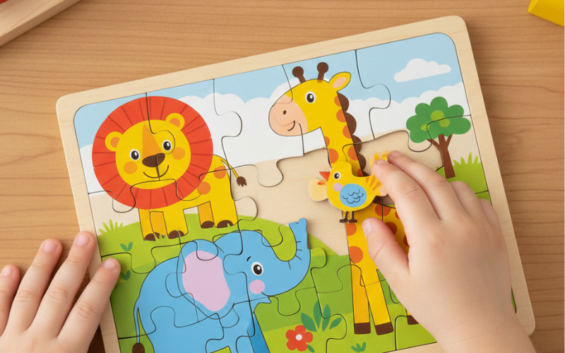 Jigsaw puzzles for 3 year old boys - brain development activities