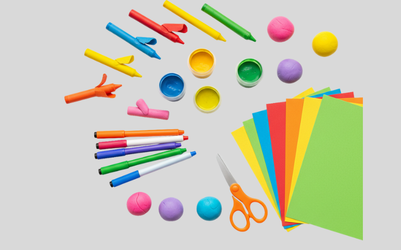 Art supplies for 3 year olds - creative learning activities