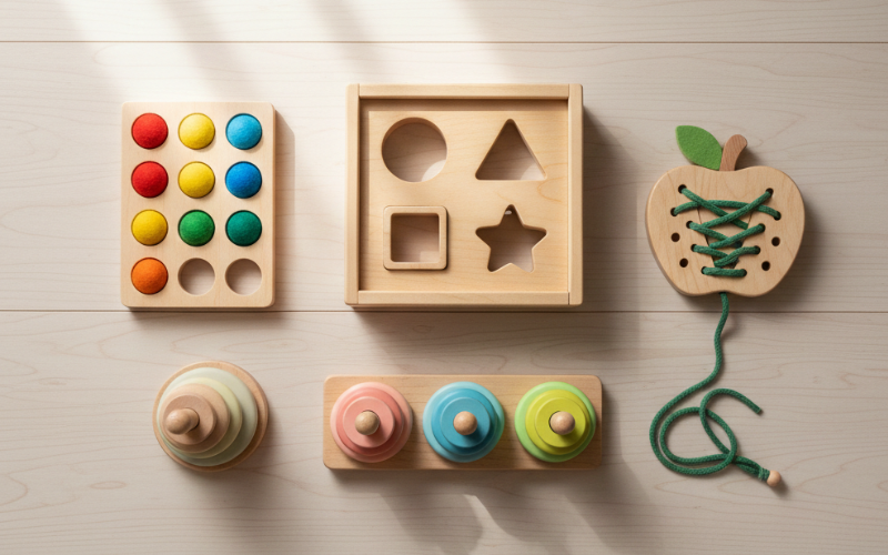 Montessori toys for 3 year olds India - safe learning toys