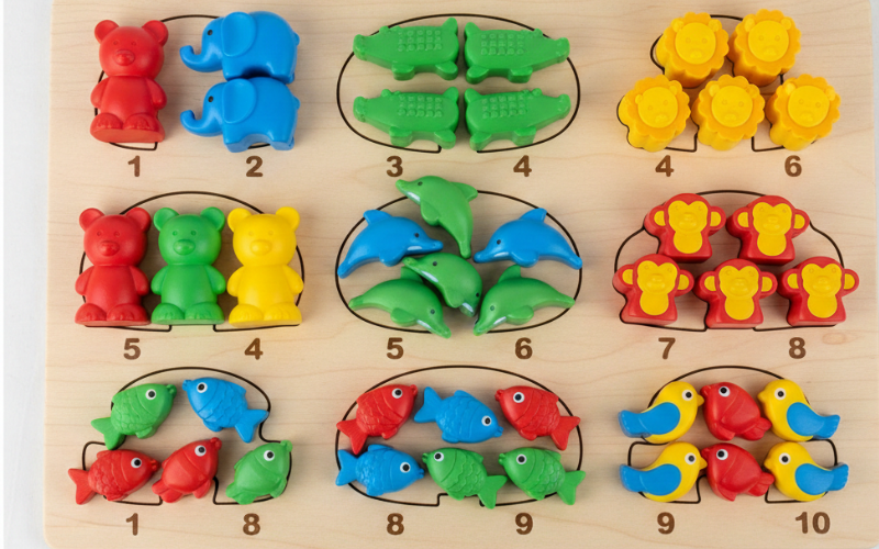 Counting toys for 3 year olds - math learning activities