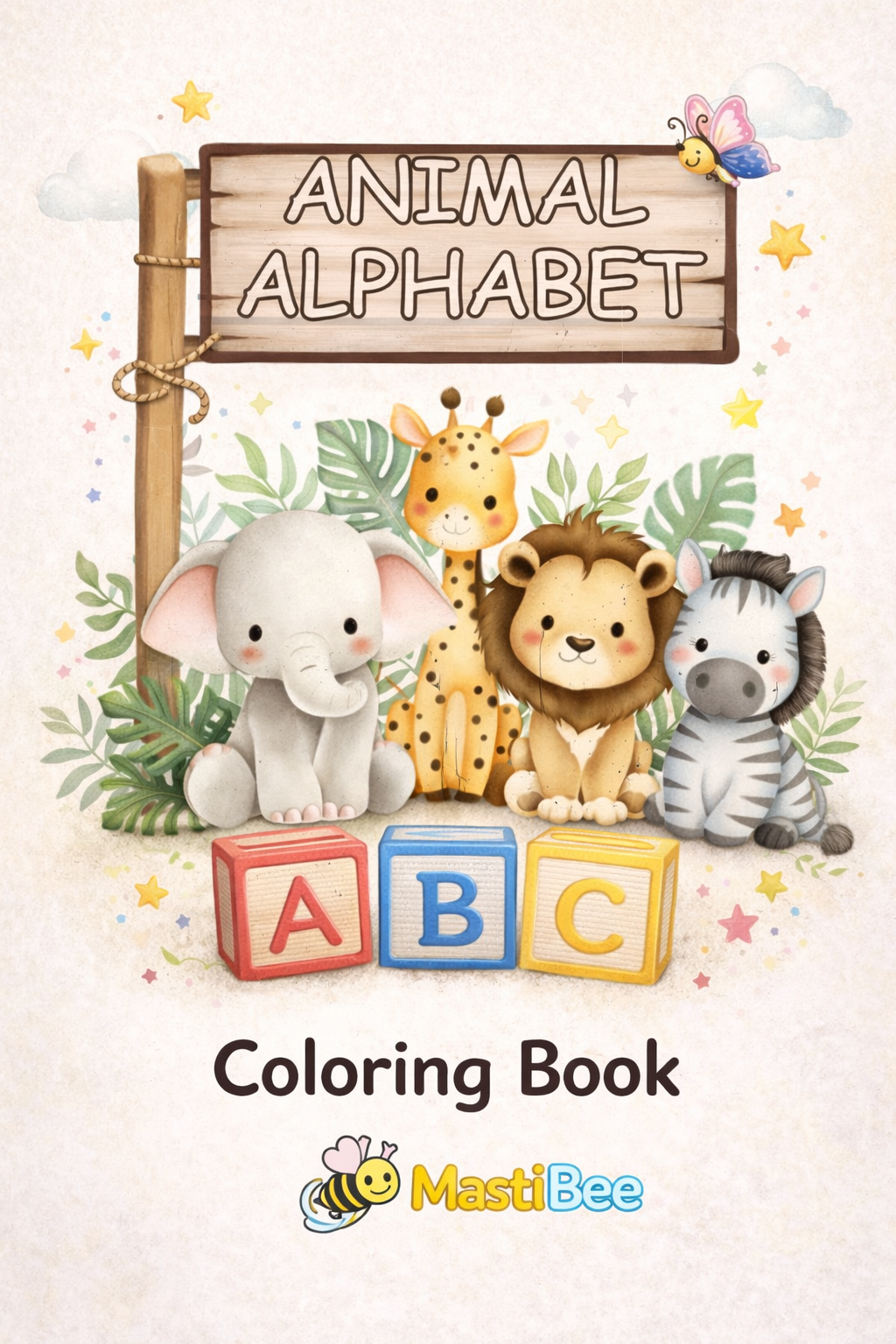Animal Alphabet Coloring Book for Kids (A–Z) – Printable PDF - Image 4