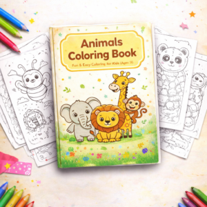 Animals Coloring book for kids -PDF