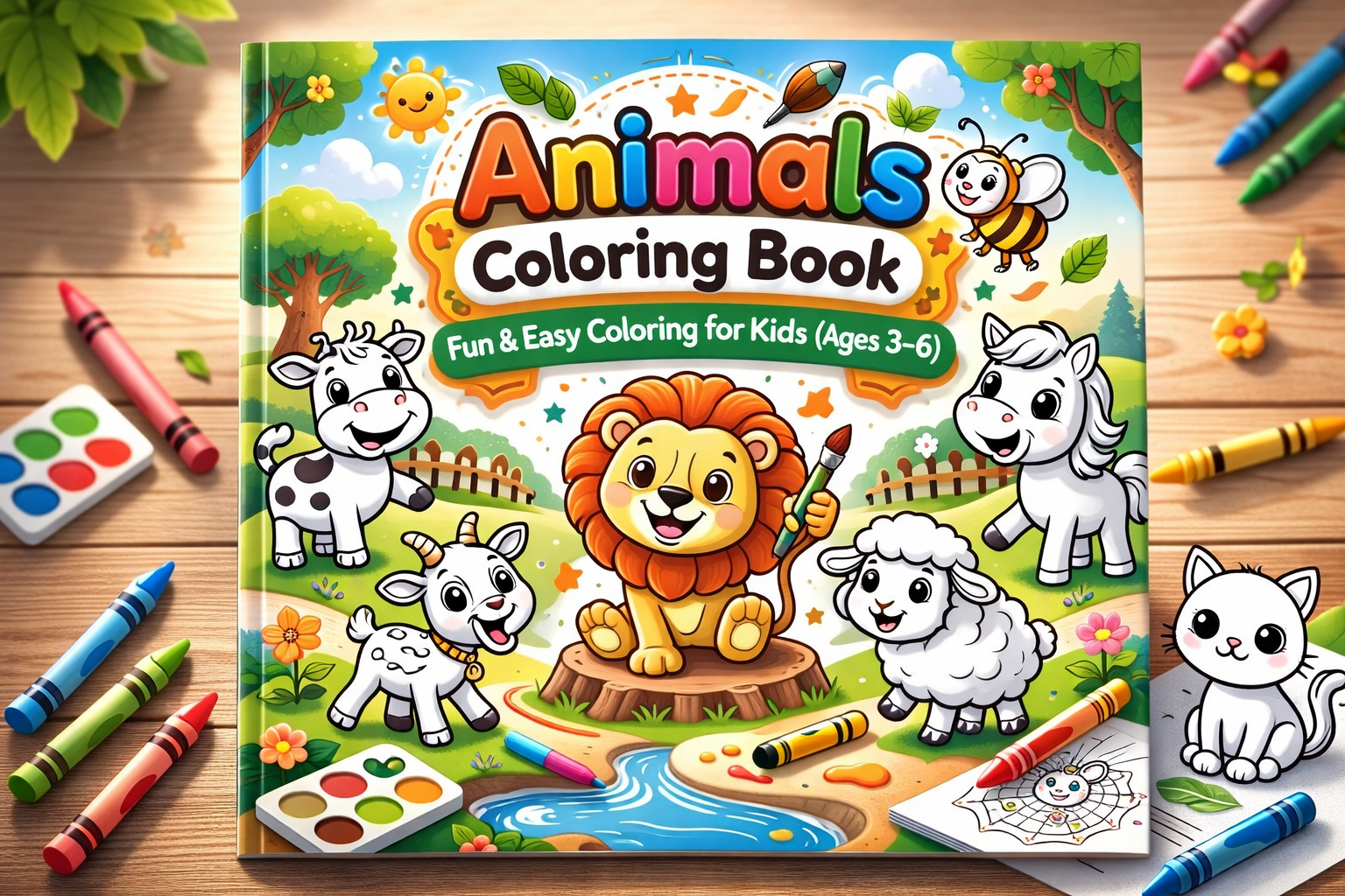 Animals Coloring book for kids -PDF - Image 2