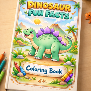 Dinosaur Fun Facts Coloring Book for Kids