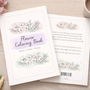 Flower Coloring Book – Relax, Color & Enjoy (Printable PDF)