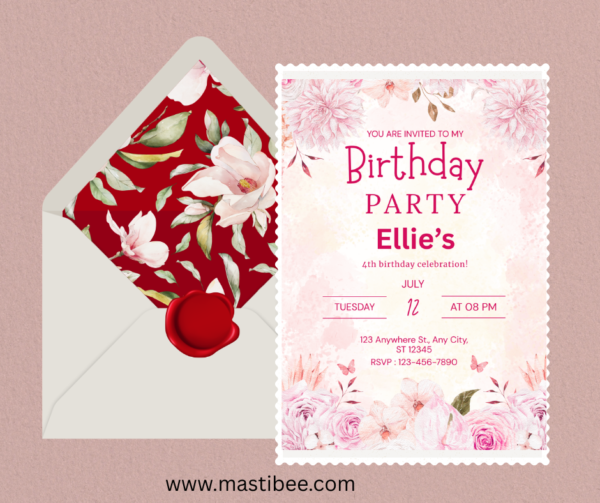 Fairy Theme Birthday Party Invitation Templates – Editable & Printable (PDF)