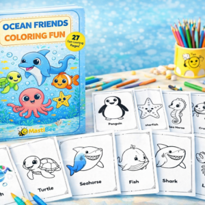Ocean Friends Coloring Book for Kids – Printable PDF