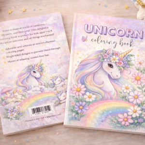 Unicorn Coloring Book for Kids – Printable PDF